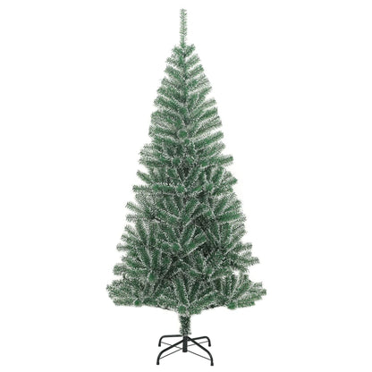 Albero di Natale Artificiale con Neve Fioccata Verde 210 cm