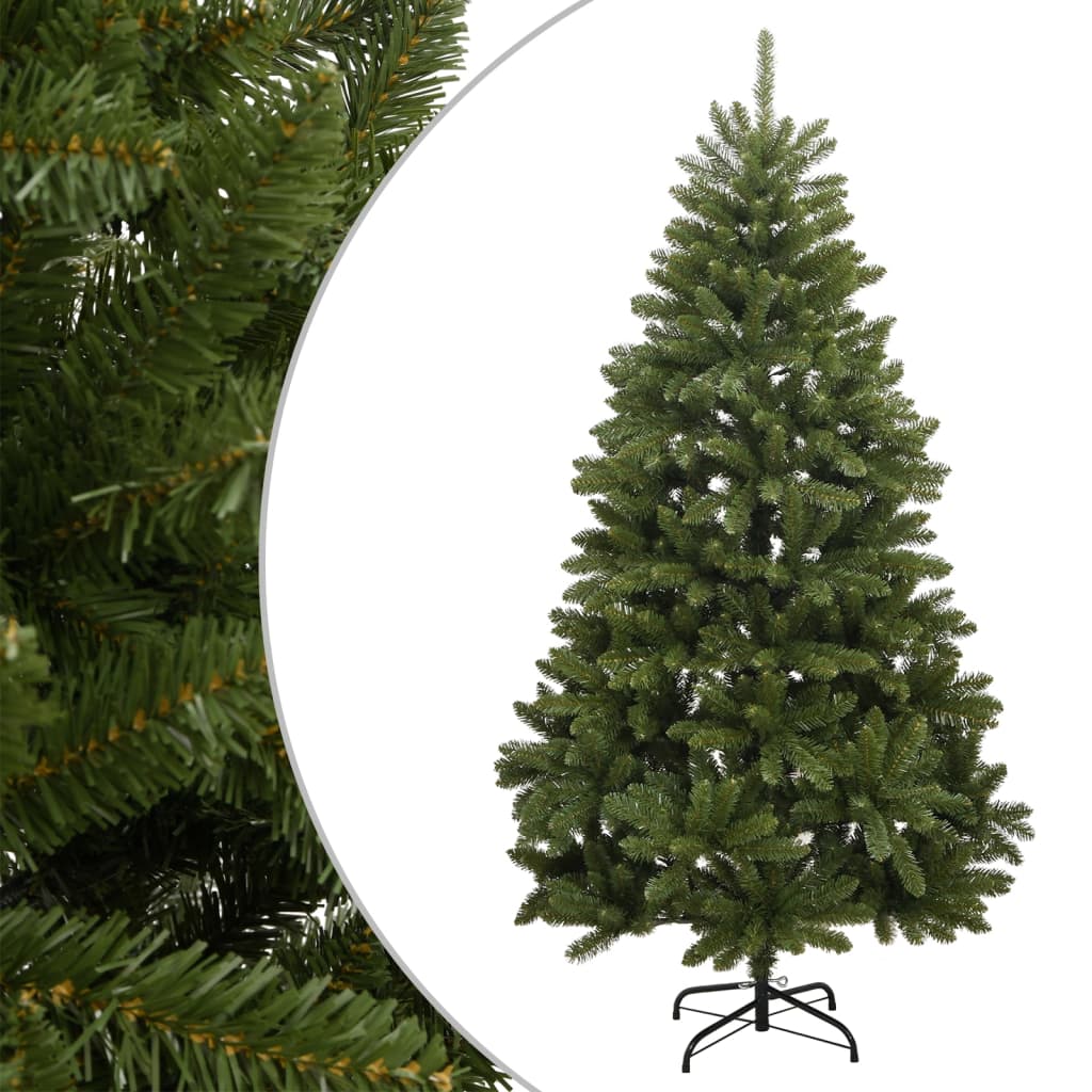 Albero di Natale Artificiale Incernierato con Base Verde 180 cm