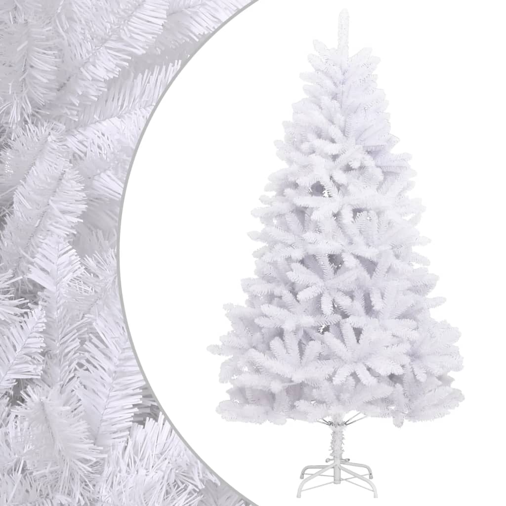 Albero di Natale Artificiale Incernierato con Base Bianco 240cm - homemem39