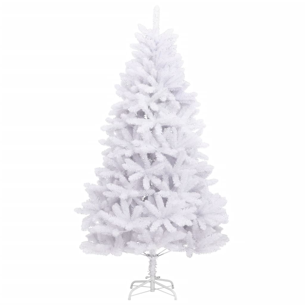 Albero di Natale Artificiale Incernierato con Base Bianco 240cm - homemem39