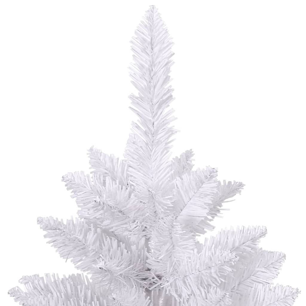 Albero di Natale Artificiale Incernierato con Base Bianco 240cm