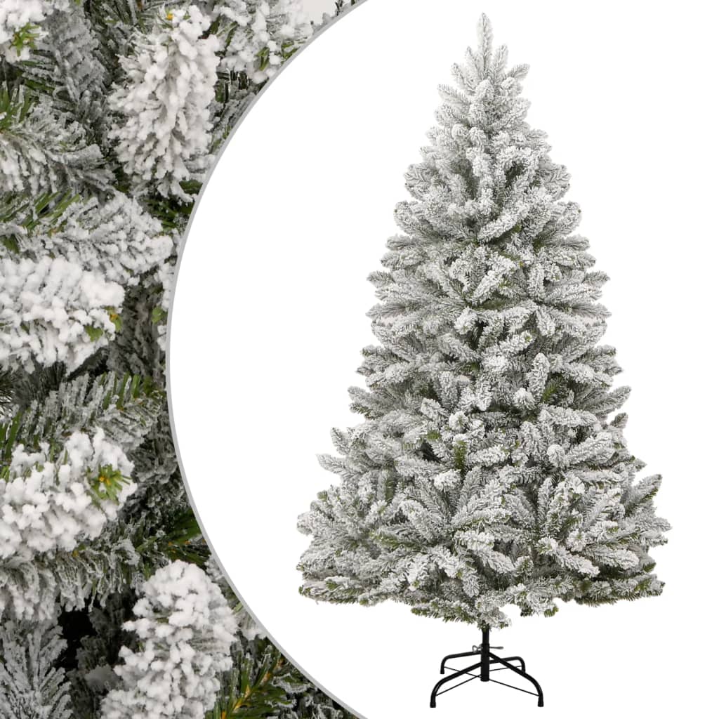 Albero Natale Artificiale Incernierato con Neve Fioccata 270 cm - homemem39