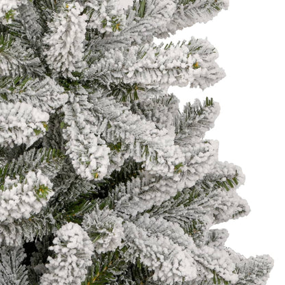 Albero Natale Artificiale Incernierato con Neve Fioccata 300 cm