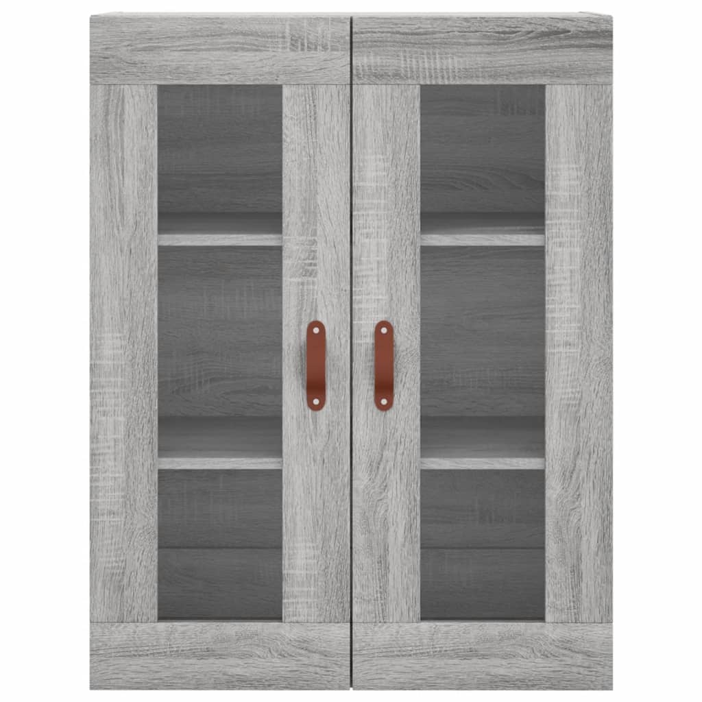 Armadietti a Parete 2 pz Grigio Sonoma in Legno Multistrato - homemem39