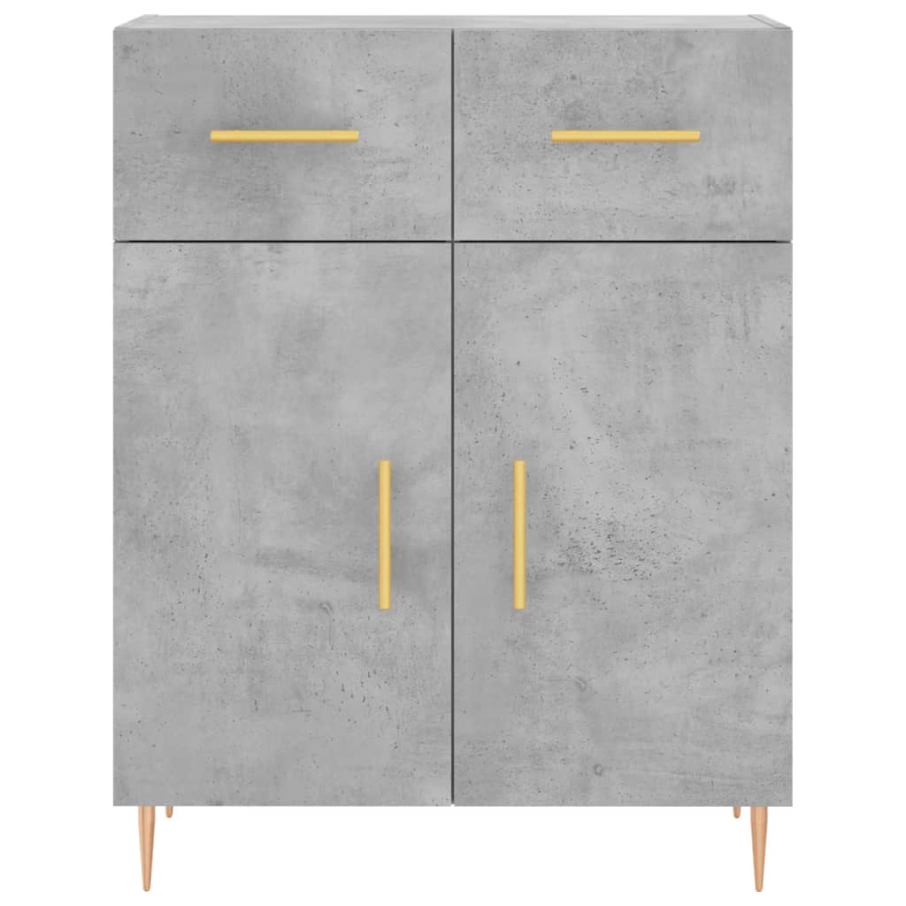 Credenza Grigio Cemento 69,5x34x180 cm in Legno Multistrato - homemem39