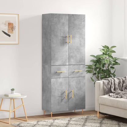 Credenza Grigio Cemento 69,5x34x180 cm in Legno Multistrato - homemem39