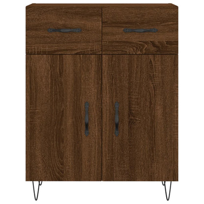 Credenza Rovere Marrone 69,5x34x180 cm in Legno Multistrato - homemem39