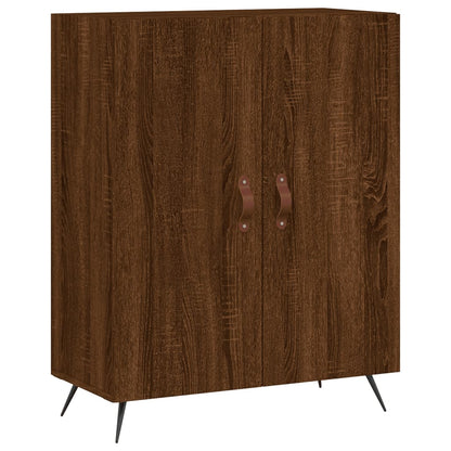 Credenza Rovere Marrone 69,5x34x180 cm in Legno Multistrato