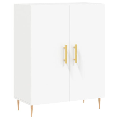 Credenza Bianca 69,5x34x180 cm in Legno Multistrato