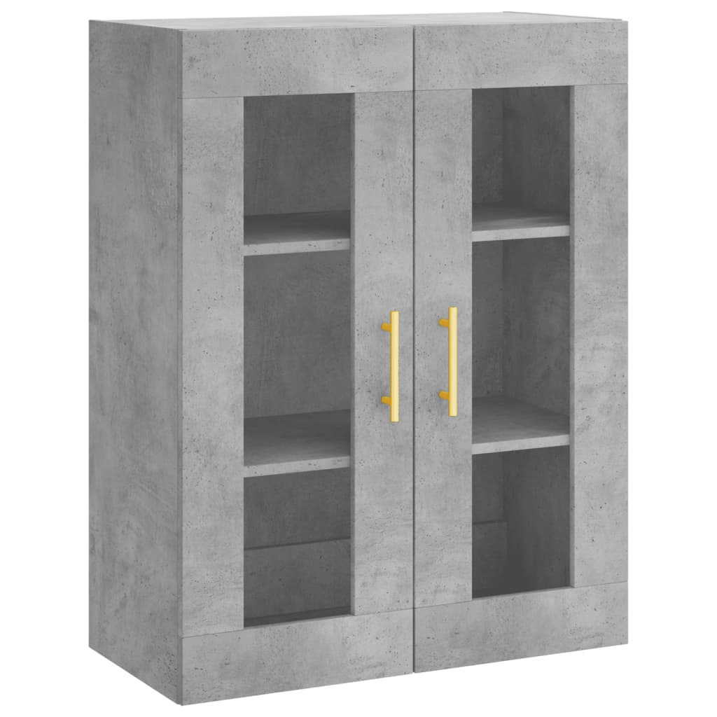 Credenza Grigio Cemento 69,5x34x180 cm in Legno Multistrato - homemem39