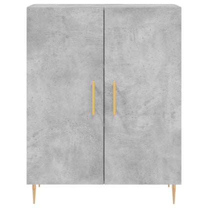 Credenza Grigio Cemento 69,5x34x180 cm in Legno Multistrato