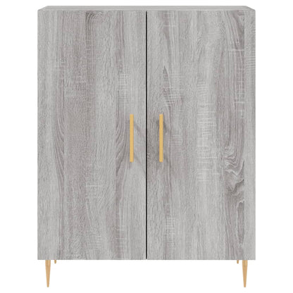 Credenza Grigio Sonoma 69,5x34x180 cm in Legno Multistrato