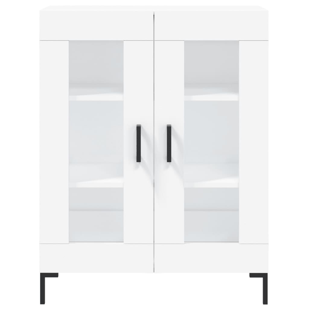 Credenza Bianca 69,5x34x180 cm in Legno Multistrato