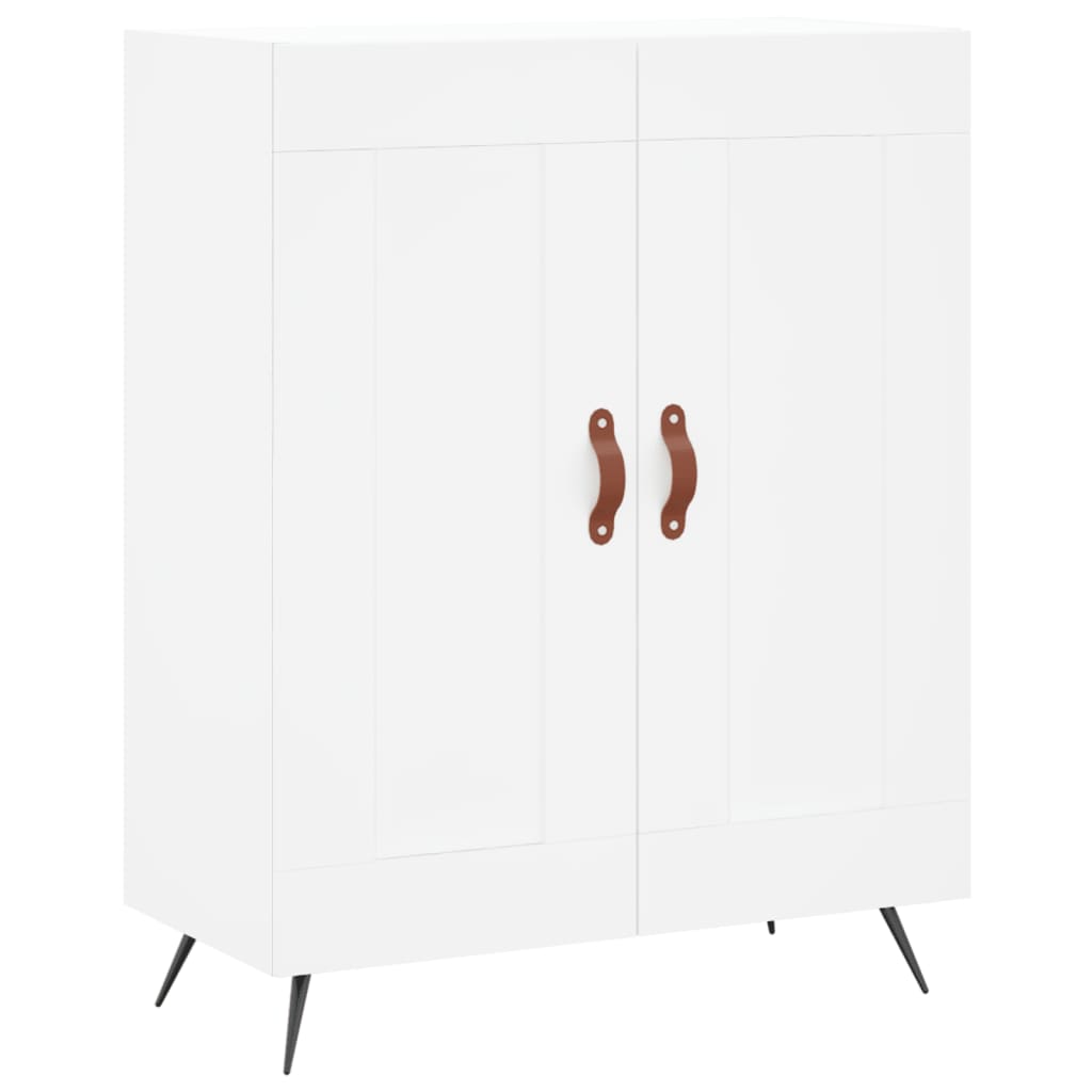 Credenza Bianca 69,5x34x180 cm in Legno Multistrato - homemem39