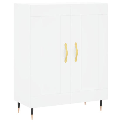 Credenza Bianca 69,5x34x180 cm in Legno Multistrato