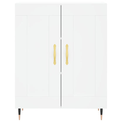 Credenza Bianca 69,5x34x180 cm in Legno Multistrato