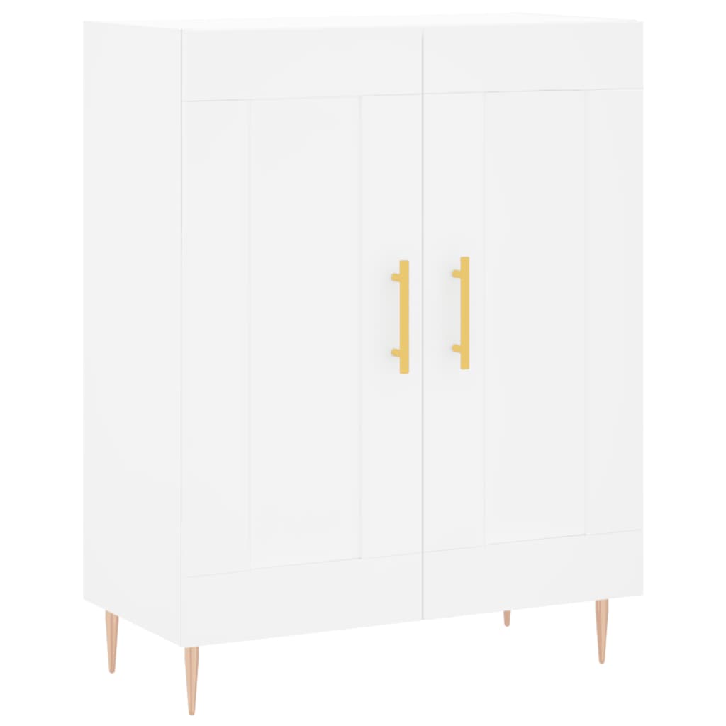 Credenza Bianca 69,5x34x180 cm in Legno Multistrato - homemem39