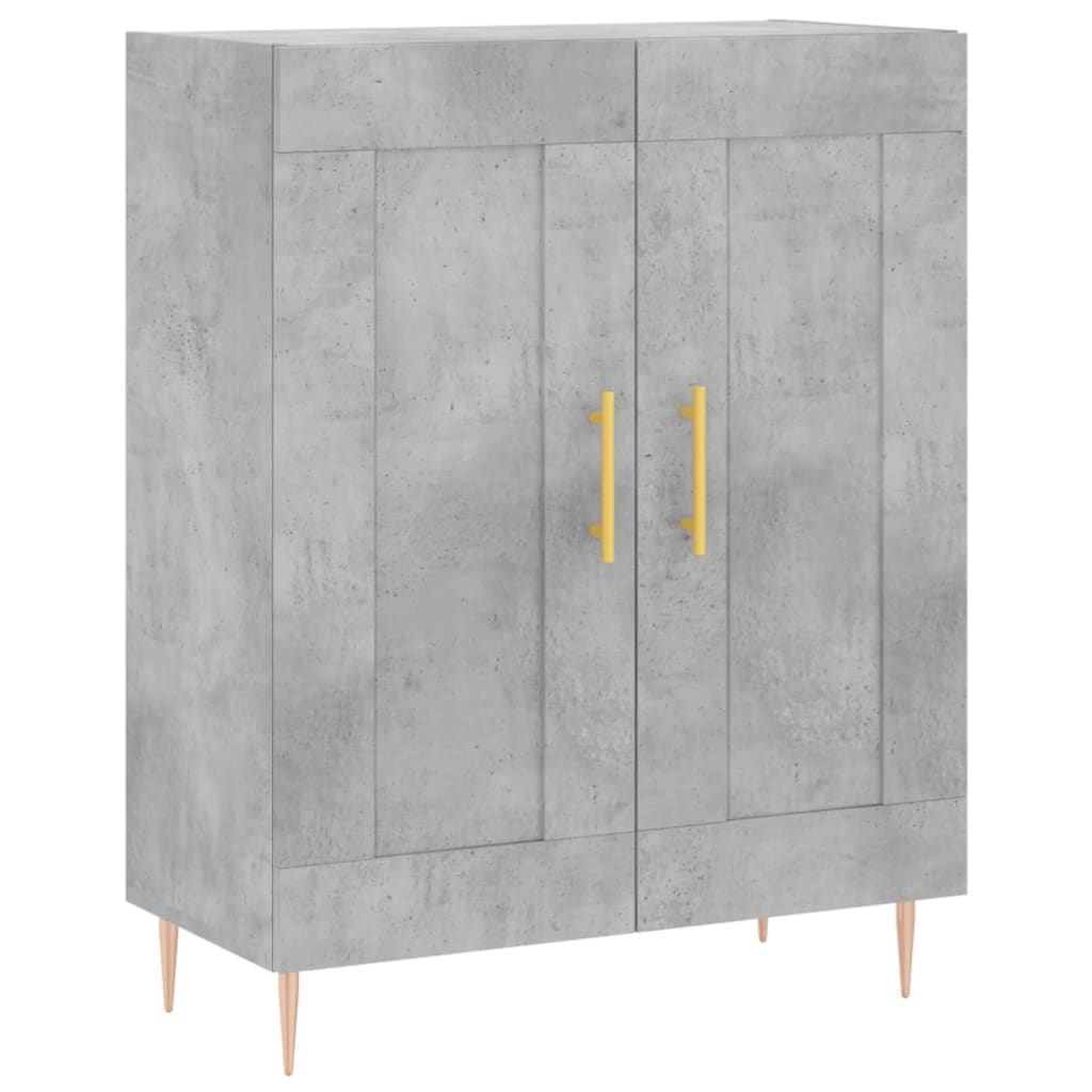 Credenza Grigio Cemento 69,5x34x180 cm in Legno Multistrato - homemem39