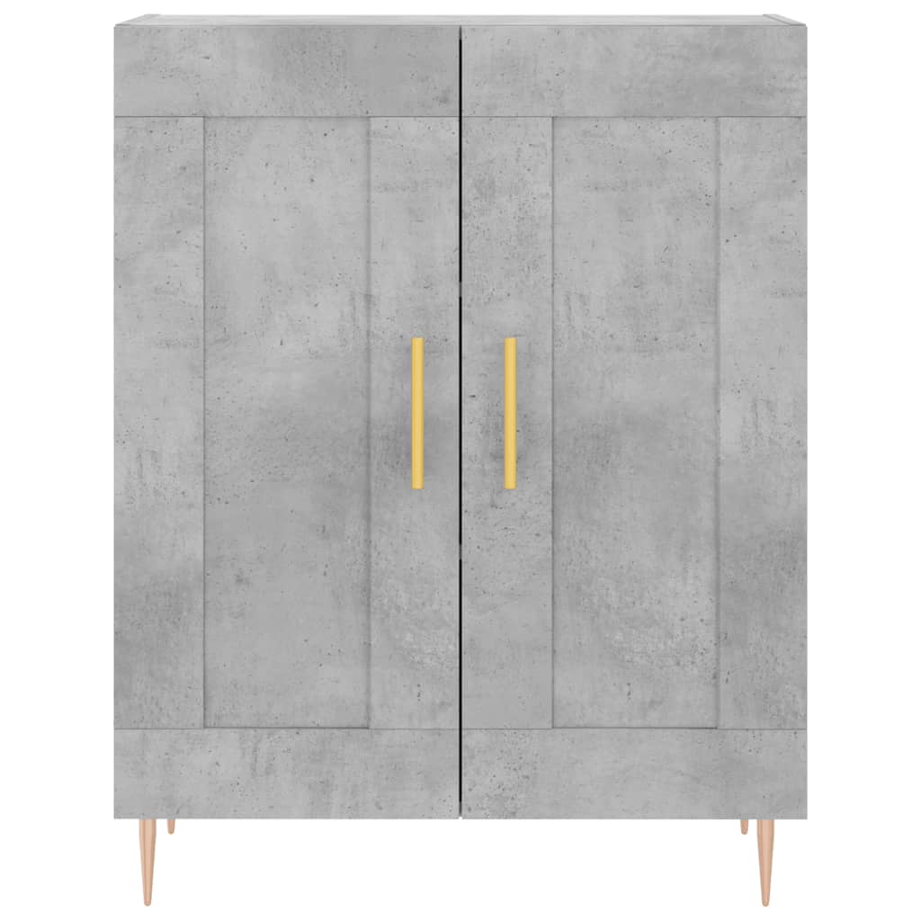 Credenza Grigio Cemento 69,5x34x180 cm in Legno Multistrato - homemem39