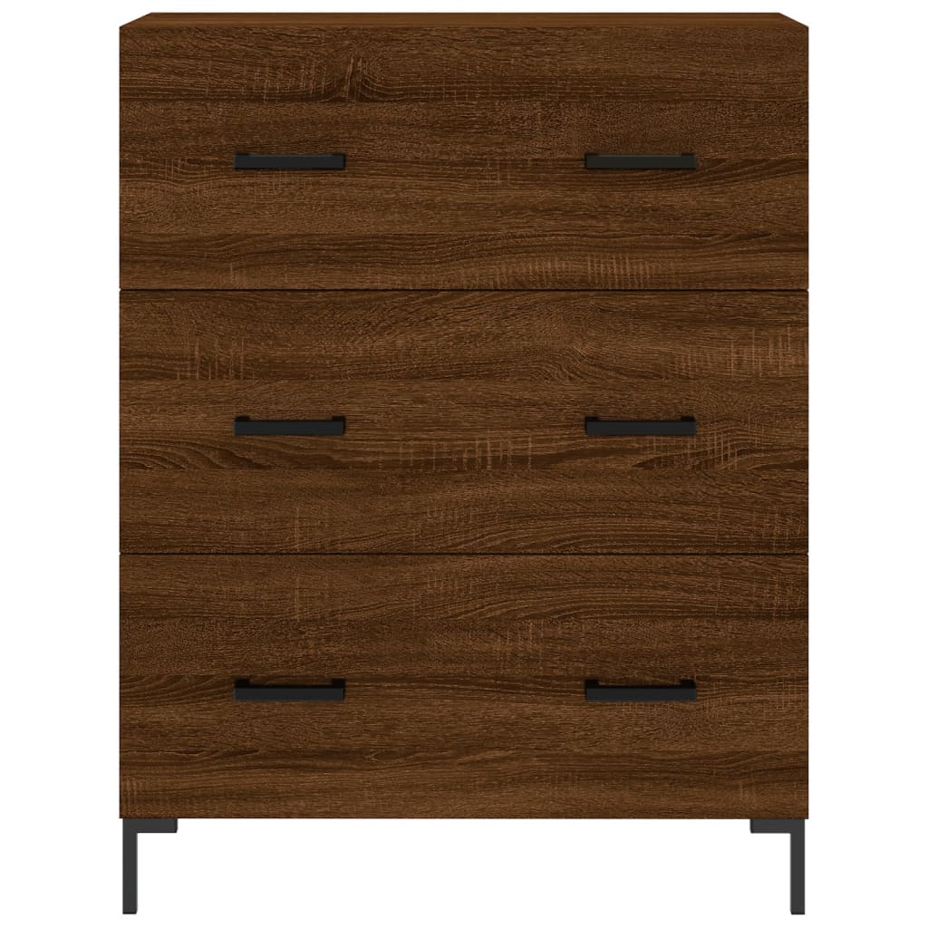 Credenza Rovere Marrone 69,5x34x180 cm in Legno Multistrato - homemem39