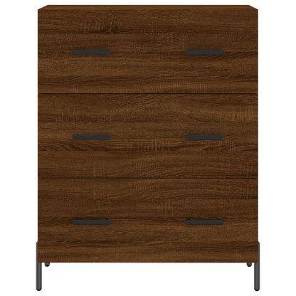 Credenza Rovere Marrone 69,5x34x180 cm in Legno Multistrato