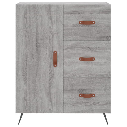 Credenza Grigio Sonoma 69,5x34x180 cm in Legno Multistrato