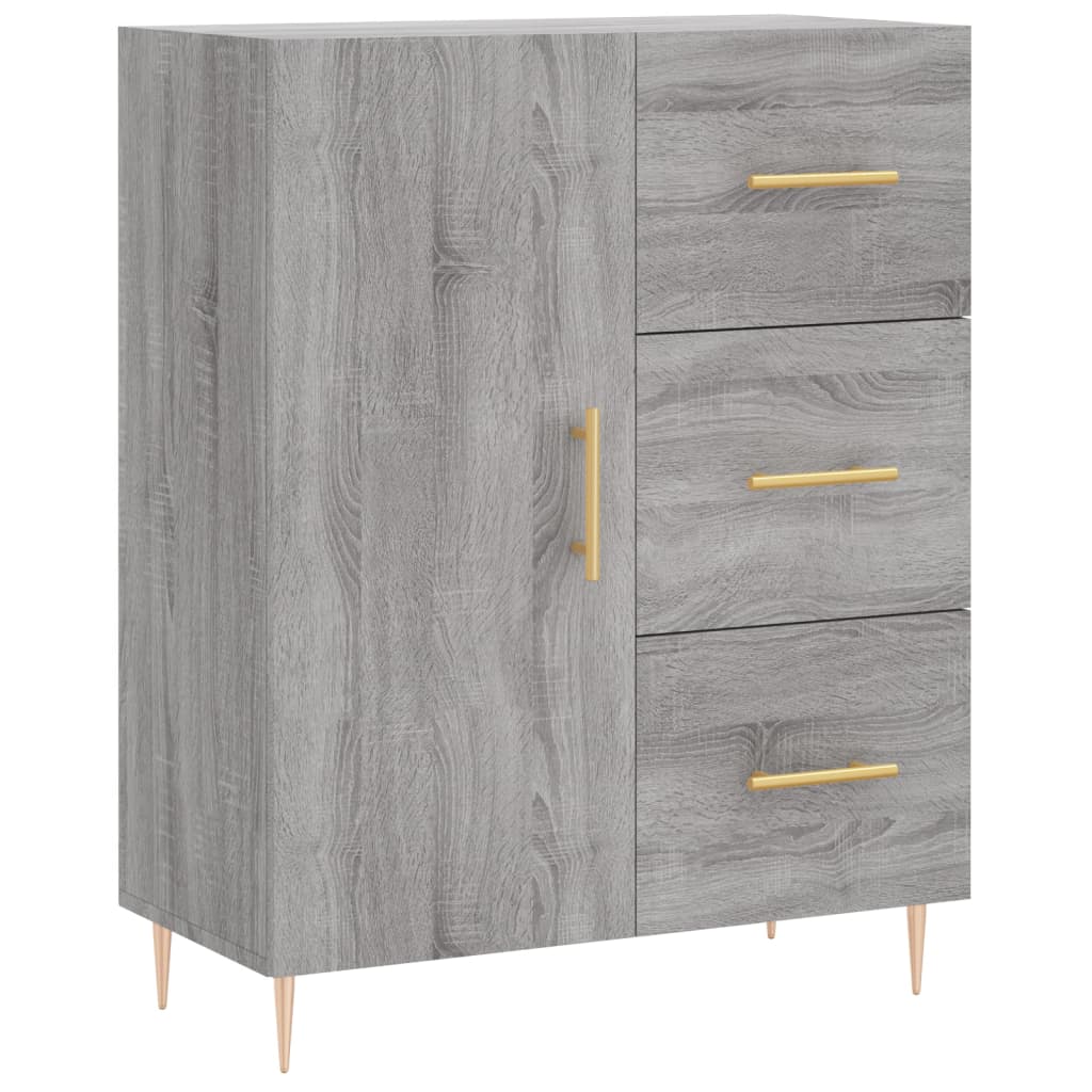 Credenza Grigio Sonoma 69,5x34x180 cm in Legno Multistrato - homemem39