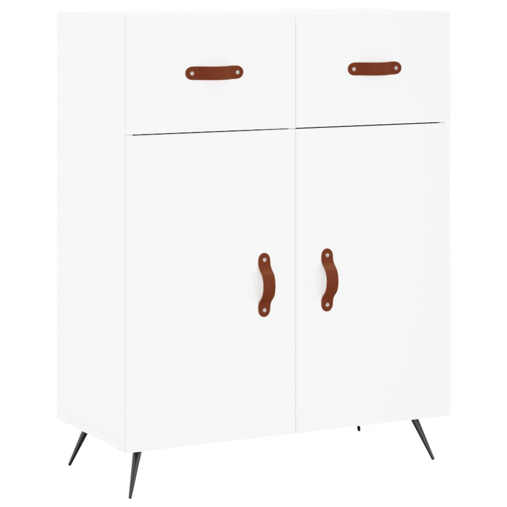 Credenza Bianca 69,5x34x180 cm in Legno Multistrato - homemem39