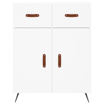 Credenza Bianca 69,5x34x180 cm in Legno Multistrato