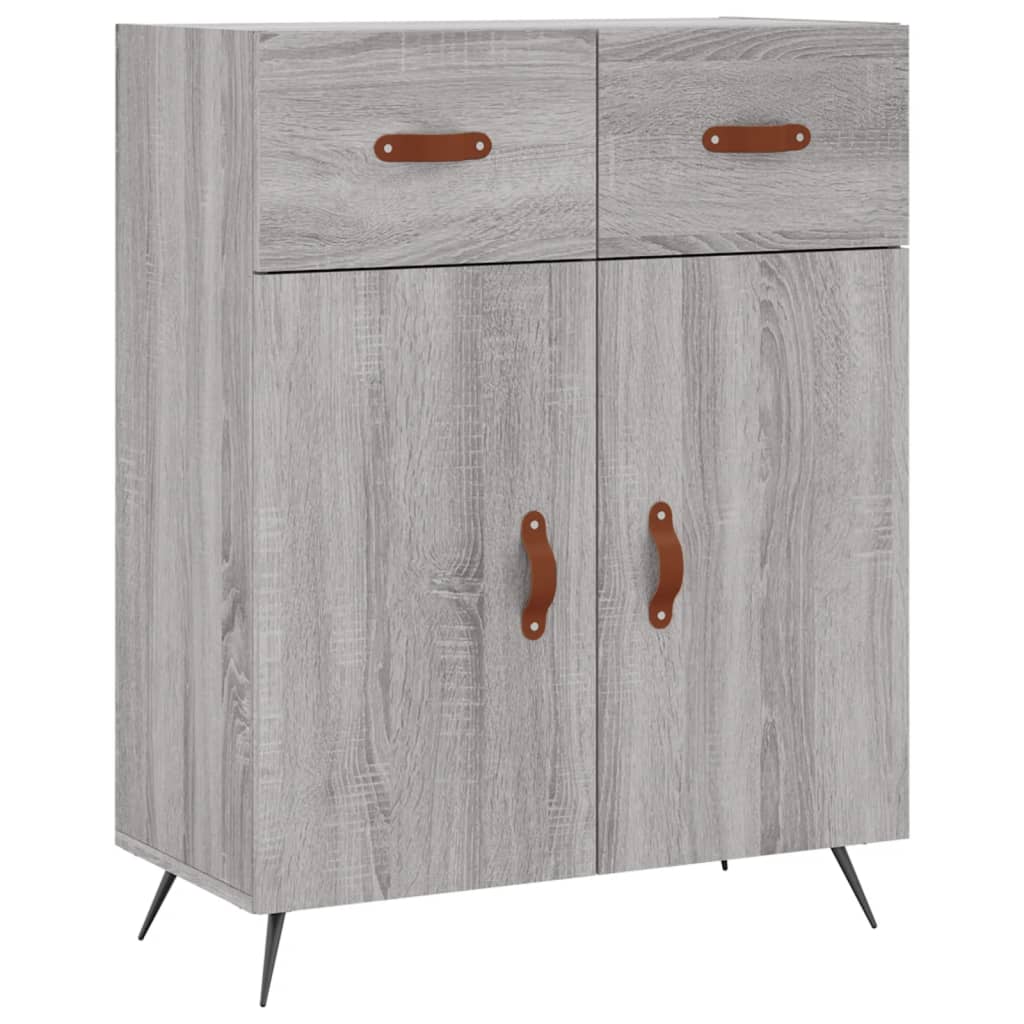 Credenza Grigio Sonoma 69,5x34x180 cm in Legno Multistrato - homemem39