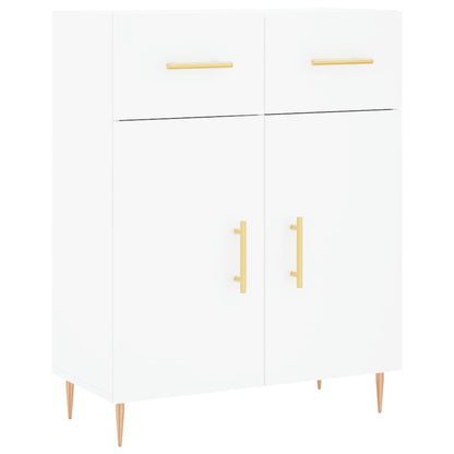 Credenza Bianca 69,5x34x180 cm in Legno Multistrato