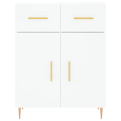 Credenza Bianca 69,5x34x180 cm in Legno Multistrato - homemem39