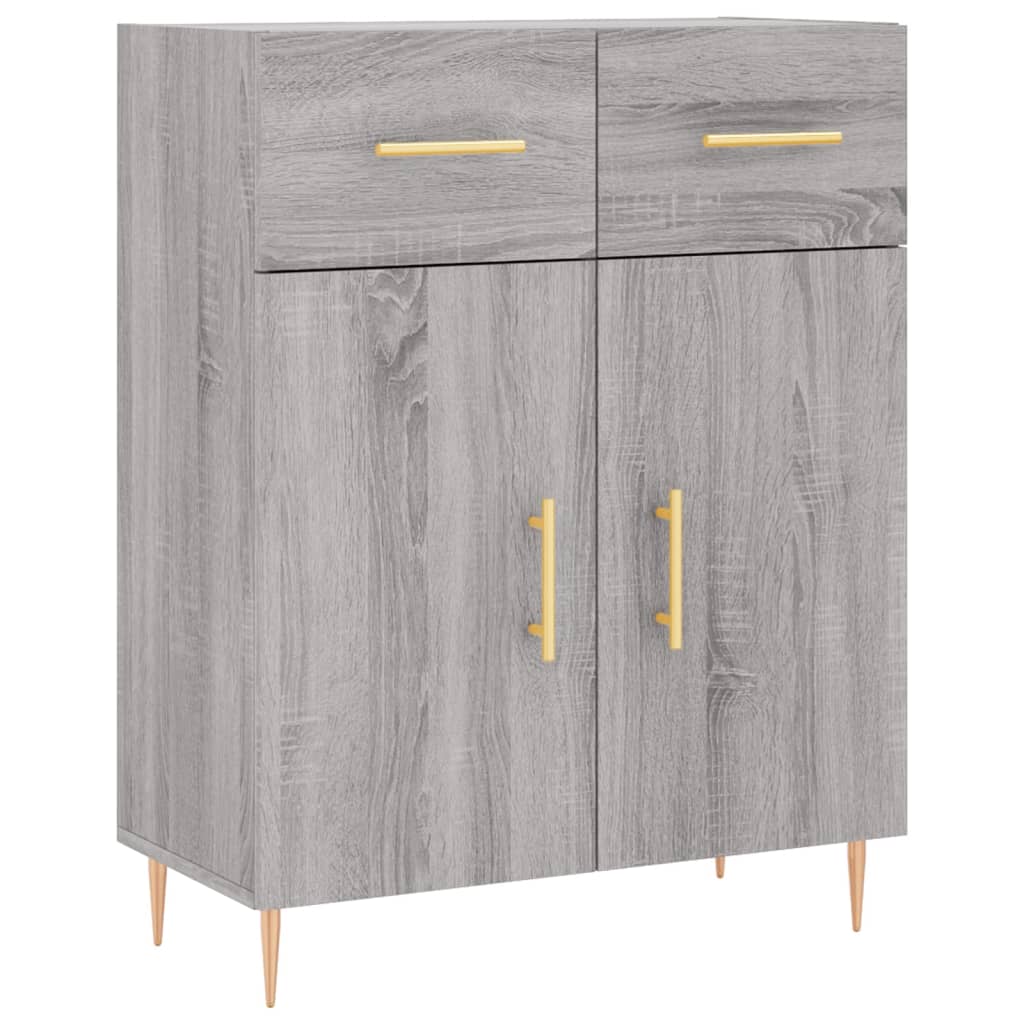 Credenza Grigio Sonoma 69,5x34x180 cm in Legno Multistrato - homemem39