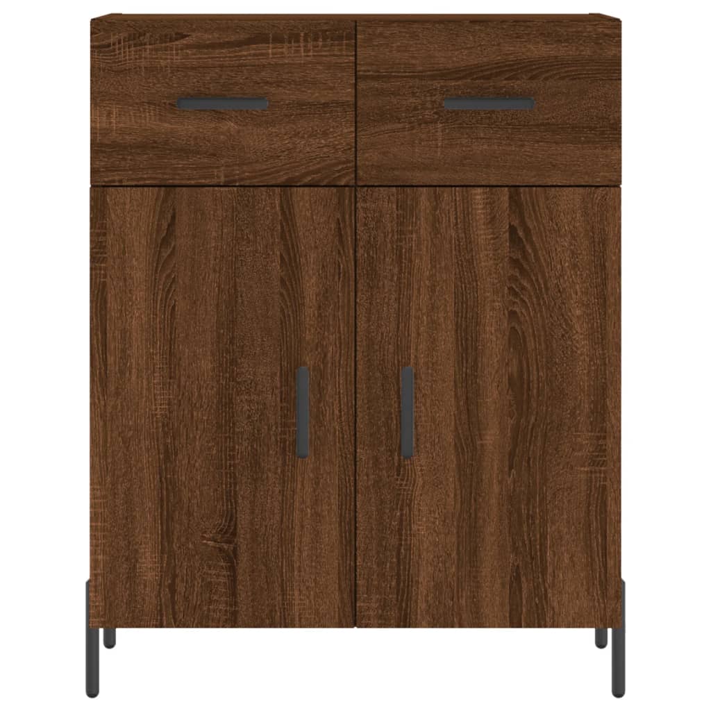 Credenza Rovere Marrone 69,5x34x180 cm in Legno Multistrato - homemem39