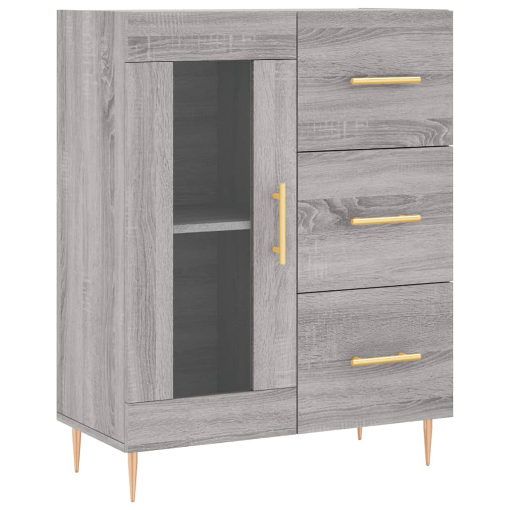 Credenza Grigio Sonoma 69,5x34x180 cm in Legno Multistrato - homemem39