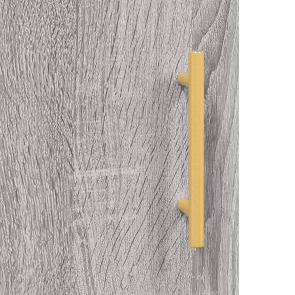 Credenza Grigio Sonoma 69,5x34x180 cm in Legno Multistrato