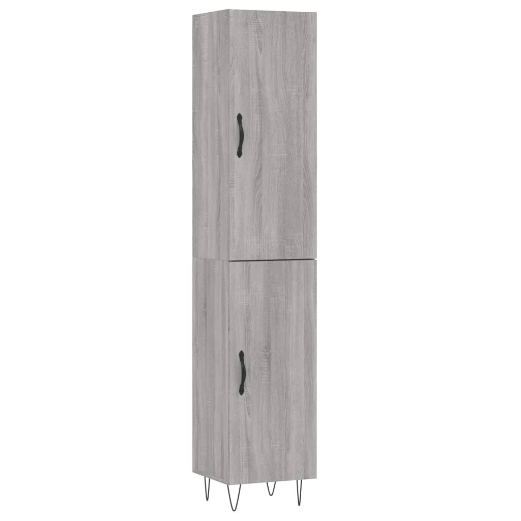 Credenza Grigio Sonoma 34,5x34x180 cm in Legno Multistrato - homemem39