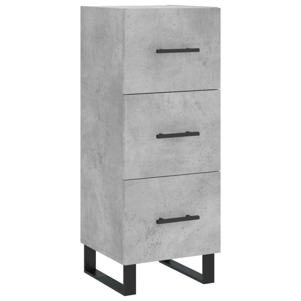 Credenza Grigio Cemento 34,5x34x180 cm in Legno Multistrato - homemem39