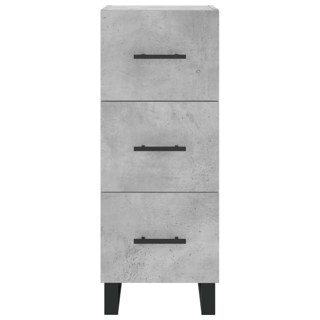 Credenza Grigio Cemento 34,5x34x180 cm in Legno Multistrato