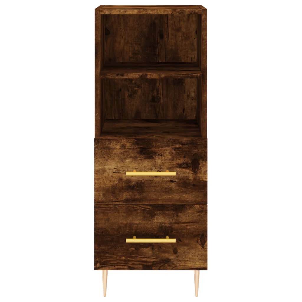 Credenza Rovere Fumo 34,5x34x180 cm in Legno Multistrato