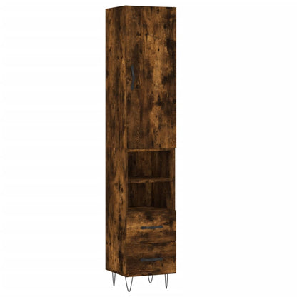 Credenza Rovere Fumo 34,5x34x180 cm in Legno Multistrato