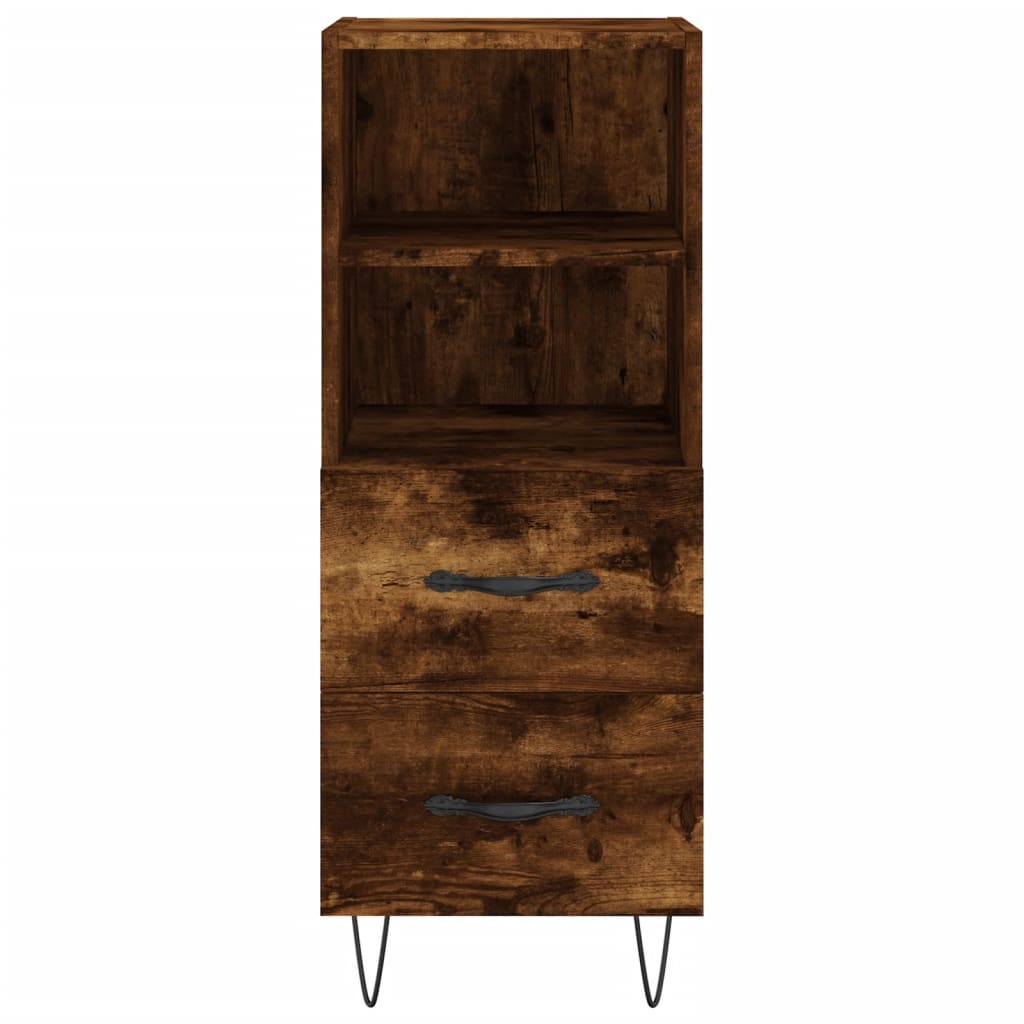 Credenza Rovere Fumo 34,5x34x180 cm in Legno Multistrato