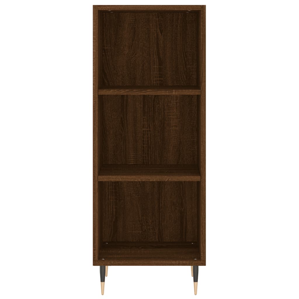 Credenza Rovere Marrone 34,5x34x180 cm in Legno Multistrato - homemem39