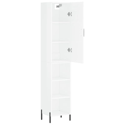 Credenza 34,5x34x180 cm in Legno Multistrato Bianco Lucido - homemem39