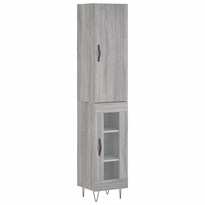 Credenza Grigio Sonoma 34,5x34x180 cm in Legno Multistrato - homemem39