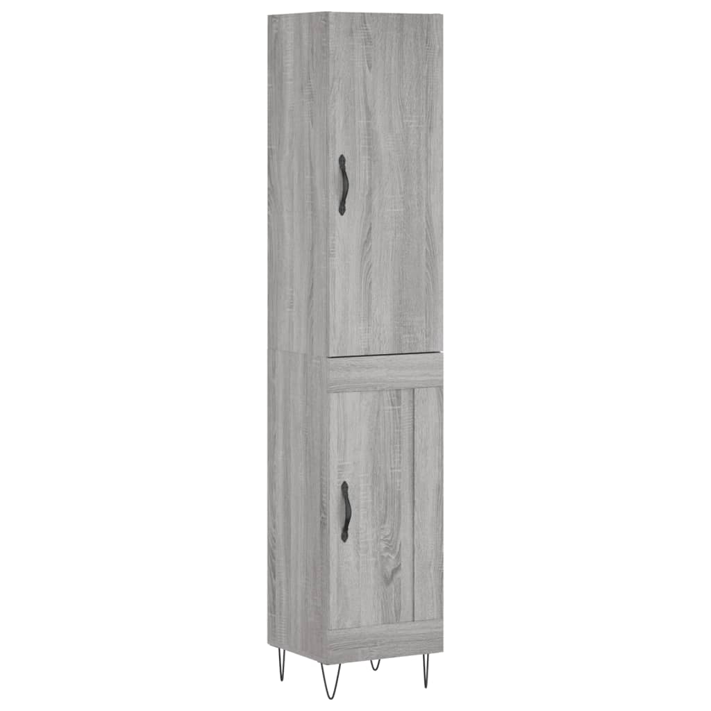 Credenza Grigio Sonoma 34,5x34x180 cm in Legno Multistrato - homemem39