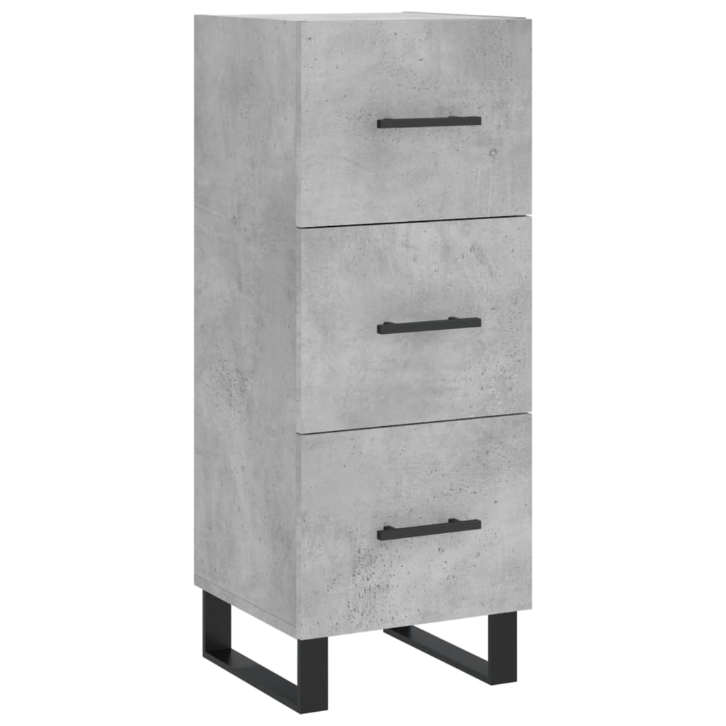 Credenza Grigio Cemento 34,5x34x180 cm in Legno Multistrato