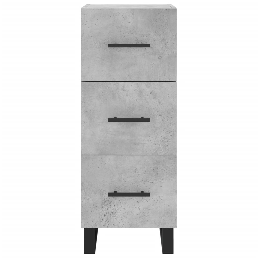 Credenza Grigio Cemento 34,5x34x180 cm in Legno Multistrato - homemem39