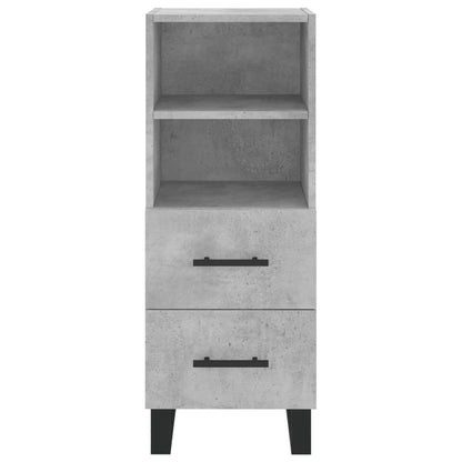 Credenza Grigio Cemento 34,5x34x180 cm in Legno Multistrato