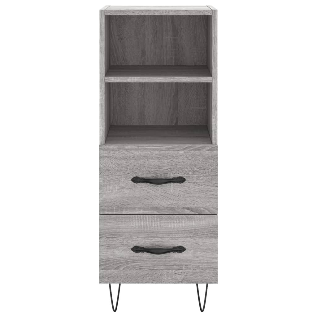 Credenza Grigio Sonoma 34,5x34x180 cm in Legno Multistrato